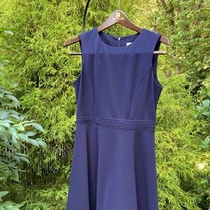 Calvin Klein navy fit and flare dress, size 6